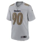 ropa NFL acereros de pittsburgh t.j. camiseta nike watt gris atmósfera moda juego hombres 20DRH2484 - Image 2