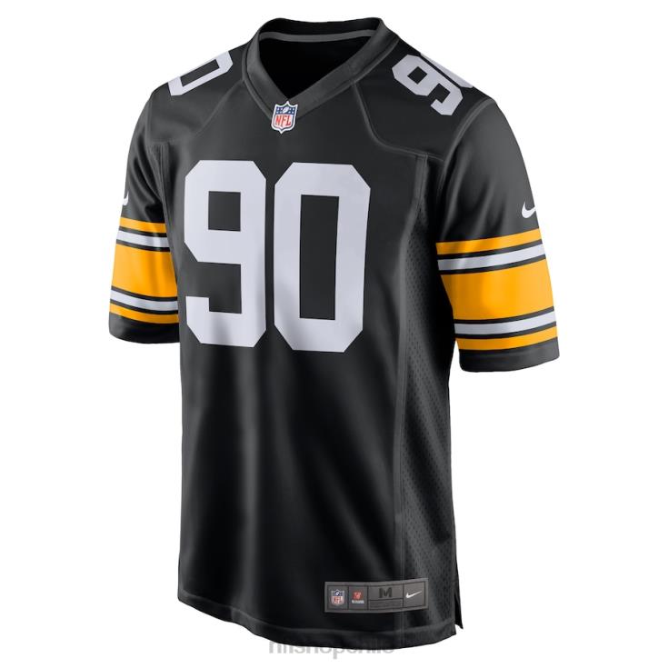 ropa NFL acereros de pittsburgh t.j. camiseta nike watt negra juego alternativo hombres 20DRH3776 - Image 2