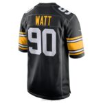 ropa NFL acereros de pittsburgh t.j. camiseta nike watt negra juego alternativo hombres 20DRH3776 - Image 3