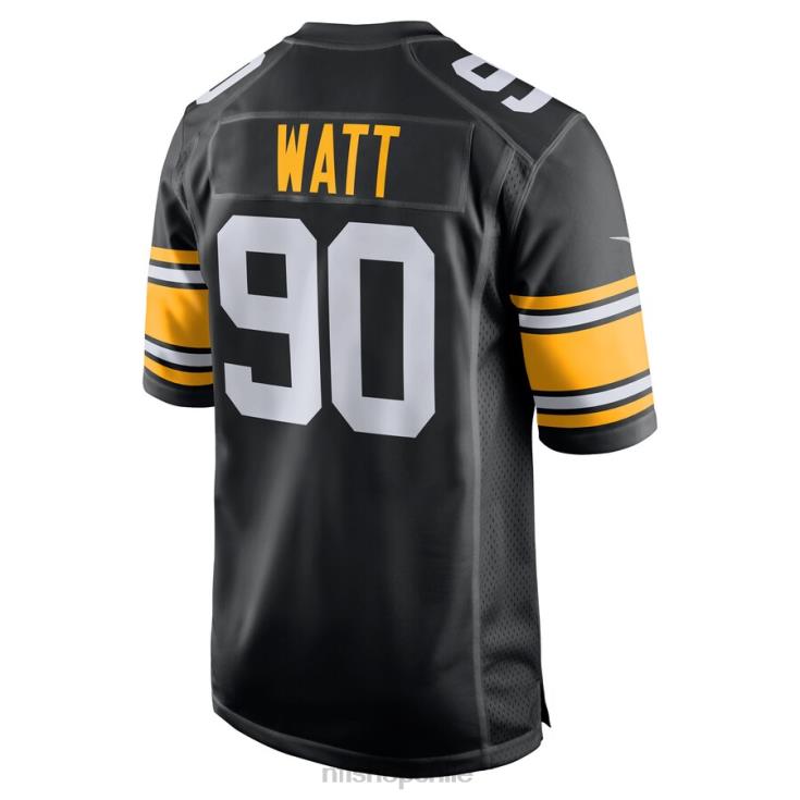 ropa NFL acereros de pittsburgh t.j. camiseta nike watt negra juego alternativo hombres 20DRH3776 - Image 3