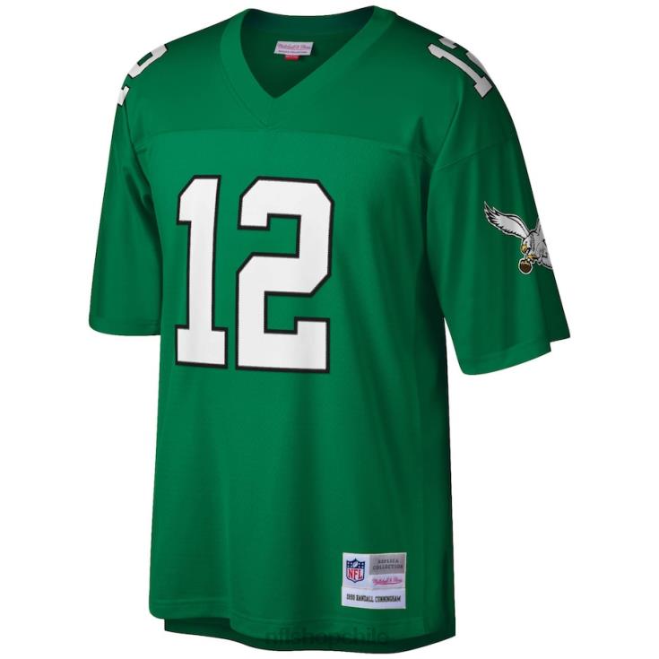 ropa NFL Águilas de Filadelfia randall cunningham mitchell & ness kelly réplica de camiseta verde heredada hombres 20DRH2299 - Image 2
