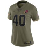 ropa NFL Arizona Cardinals Pat Tillman Nike Olive 2022 Salute to Service Camiseta limitada de jugador retirado mujer 20DRH4465 - Image 2