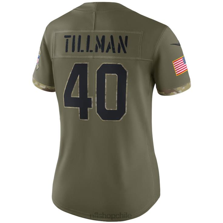 ropa NFL Arizona Cardinals Pat Tillman Nike Olive 2022 Salute to Service Camiseta limitada de jugador retirado mujer 20DRH4465 - Image 3