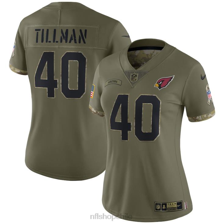 ropa NFL Arizona Cardinals Pat Tillman Nike Olive 2022 Salute to Service Camiseta limitada de jugador retirado mujer 20DRH4465 - Image 1