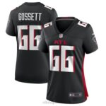 ropa NFL atlanta falcons colby gossett nike camiseta de juego negra mujer 20DRH4098