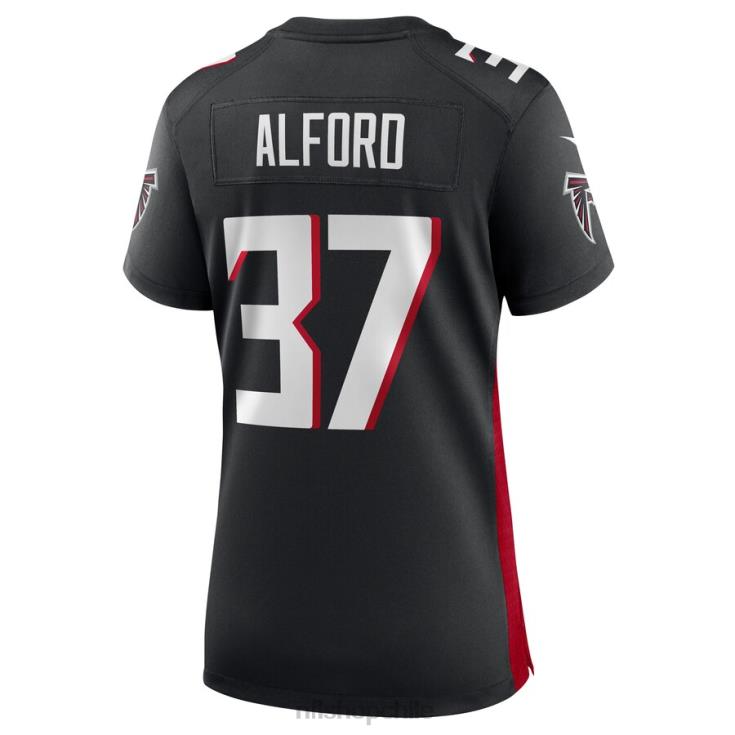 ropa NFL atlanta falcons dee alford nike camiseta negra del juego del jugador mujer 20DRH5398 - Image 3