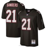 ropa NFL atlanta falcons deion sanders mitchell & ness negro grande y alto 1992 réplica de jugador retirado hombres 20DRH2362