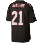 ropa NFL atlanta falcons deion sanders mitchell & ness negro grande y alto 1992 réplica de jugador retirado hombres 20DRH2362 - Image 3