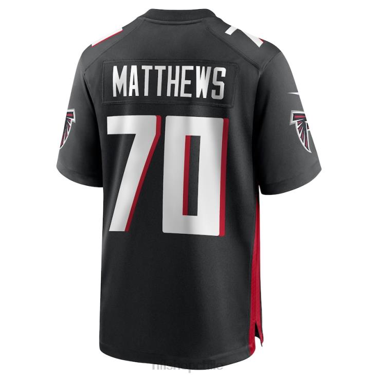 ropa NFL atlanta falcons jake matthews nike camiseta negra del juego hombres 20DRH2876 - Image 3