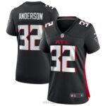 ropa NFL atlanta falcons jamal anderson nike negro juego jugador retirado camiseta mujer 20DRH4655