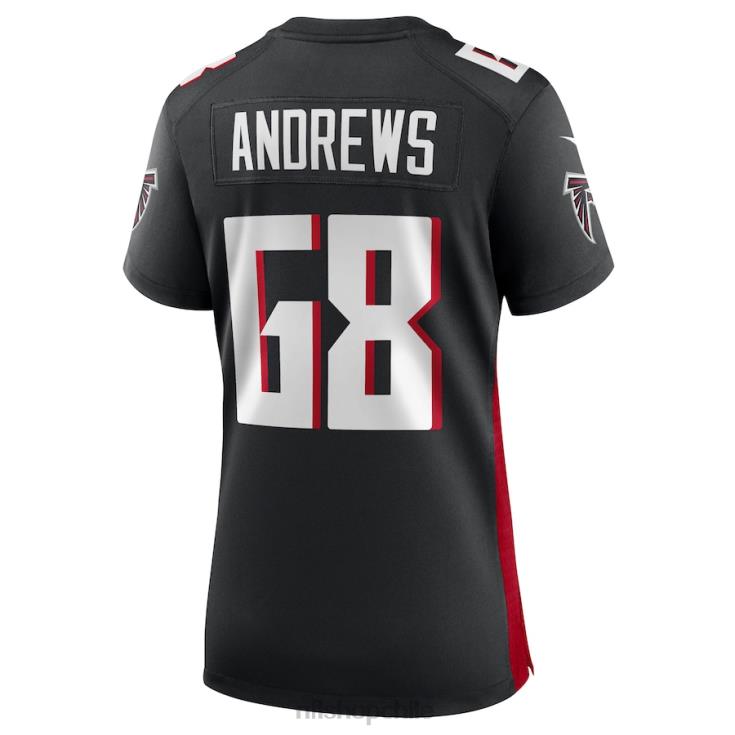 ropa NFL atlanta falcons josh andrews nike camiseta negra del jugador del juego mujer 20DRH5403 - Image 3