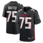 ropa NFL atlanta falcons justin shaffer nike camiseta negra del juego del jugador hombres 20DRH4740