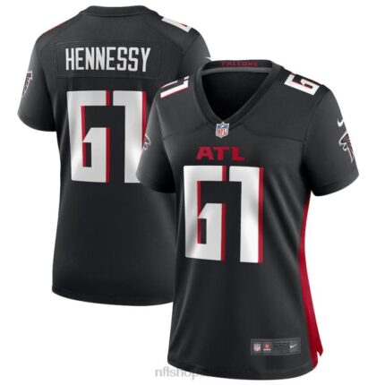 ropa NFL atlanta falcons matt hennessy nike camiseta negra del juego mujer 20DRH5220
