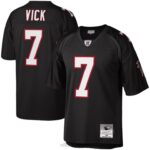 ropa NFL atlanta falcons michael vick mitchell & ness negro 2002 auténtica camiseta de jugador retirado hombres 20DRH1418