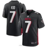 ropa NFL atlanta falcons younghoe koo nike camiseta de juego negra hombres 20DRH929