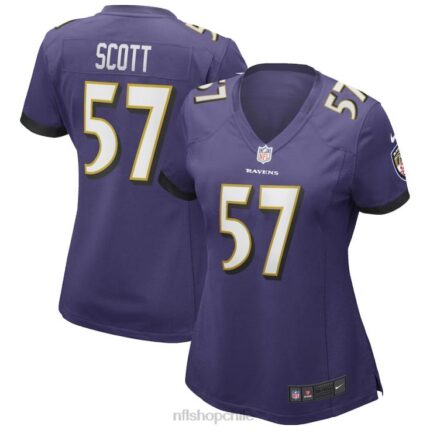 ropa NFL baltimore ravens bart scott nike púrpura juego jugador retirado camiseta mujer 20DRH6803