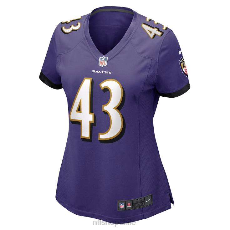 ropa NFL baltimore ravens Justice Hill camiseta nike morada mujer 20DRH6552 - Image 2