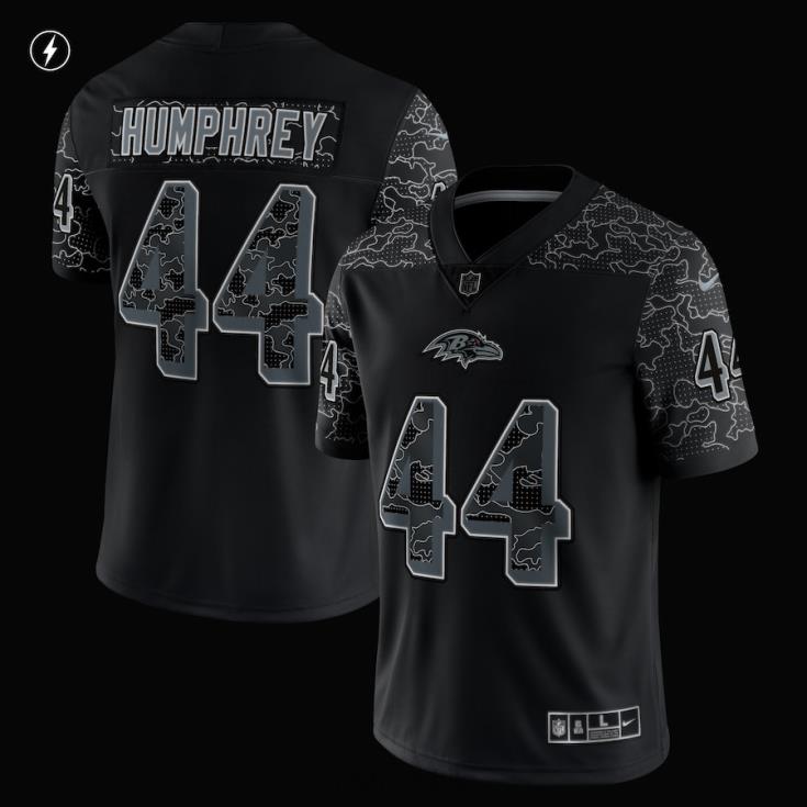 ropa NFL baltimore ravens marlon humphrey nike negro rflctv camiseta limitada hombres 20DRH1882 - Image 2