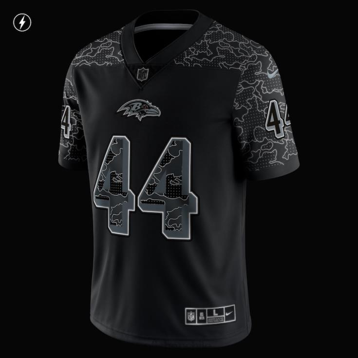 ropa NFL baltimore ravens marlon humphrey nike negro rflctv camiseta limitada hombres 20DRH1882 - Image 4