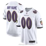 ropa NFL baltimore ravens nike blanco juego personalizado jersey hombres 20DRH619