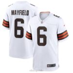 ropa NFL camiseta blanca de juego de jugador nike de baker mayfield de cleveland browns hombres 20DRH1873