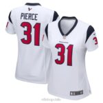 ropa NFL camiseta blanca de jugador de houston texans dameon pierce nike mujer 20DRH2005