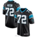 ropa NFL camiseta carolina panthers taylor moton nike juego negro hombres 20DRH4681
