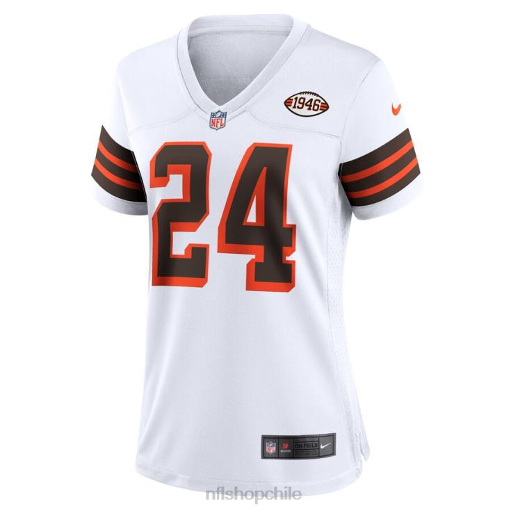 ropa NFL camiseta de juego alternativa de la colección 1946 blanca de nick chubb de los cleveland browns mujer 20DRH6438 - Image 2