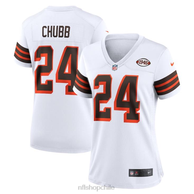 ropa_nfl_camiseta_de_juego_alternativa_de_la_coleccion_1946_blanca_de_nick_chubb_de_los_cleveland_browns_mujer_20drh6438.jpg ropa NFL camiseta de juego alternativa de la colección 1946 blanca de nick chubb de los cleveland browns mujer 20DRH6438 - Image 1