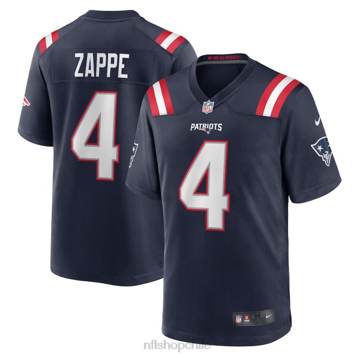 ropa NFL camiseta de jugador de juego azul marino de nike zappe bailey patriotas de nueva inglaterra hombres 20DRH1831 - Image 1