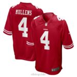 ropa NFL camiseta de jugador de juego escarlata nike de nick mullens de san francisco 49ers hombres 20DRH5538