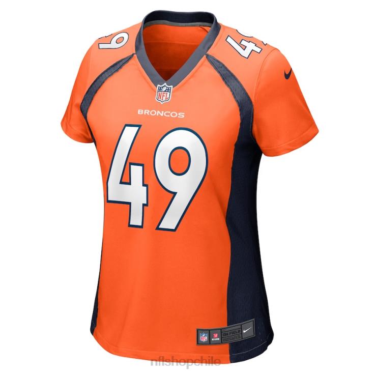 ropa NFL camiseta de jugador de juego naranja de alex singleton de los denver broncos nike mujer 20DRH6908 - Image 2