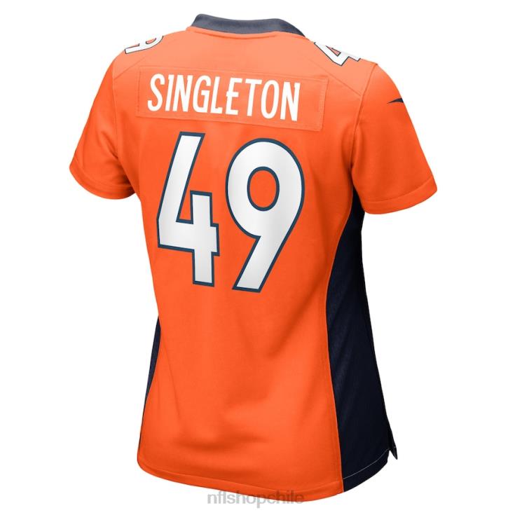 ropa NFL camiseta de jugador de juego naranja de alex singleton de los denver broncos nike mujer 20DRH6908 - Image 3