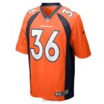 ropa NFL camiseta de jugador de juego naranja de devine ozigbo de los denver broncos hombres 20DRH5837 - Image 2