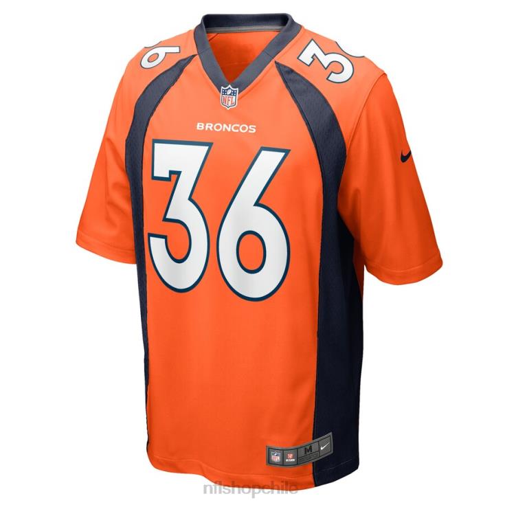 ropa NFL camiseta de jugador de juego naranja de devine ozigbo de los denver broncos hombres 20DRH5837 - Image 2