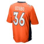 ropa NFL camiseta de jugador de juego naranja de devine ozigbo de los denver broncos hombres 20DRH5837 - Image 3