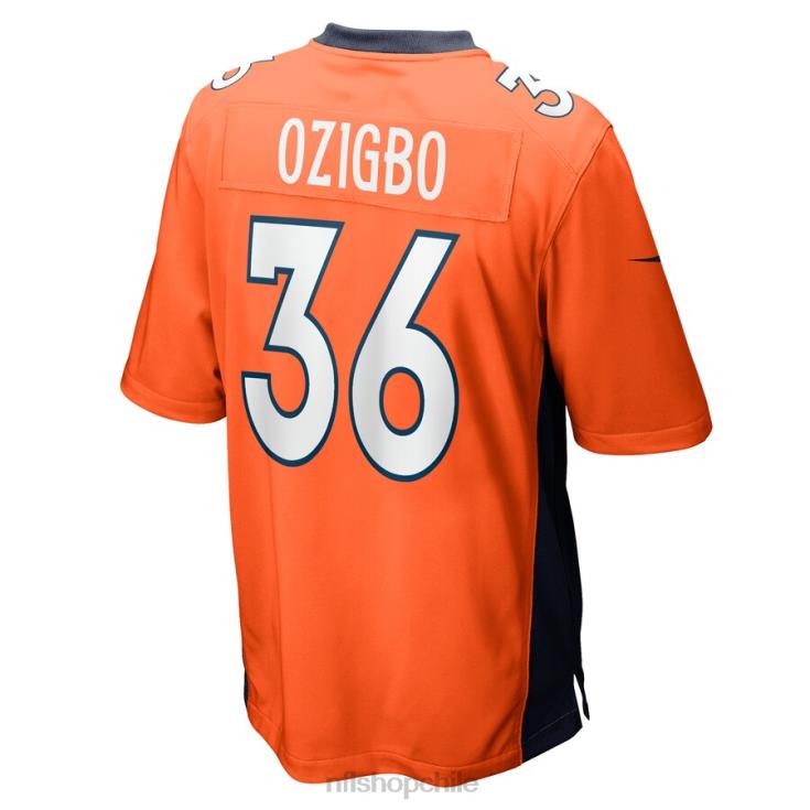 ropa NFL camiseta de jugador de juego naranja de devine ozigbo de los denver broncos hombres 20DRH5837 - Image 3