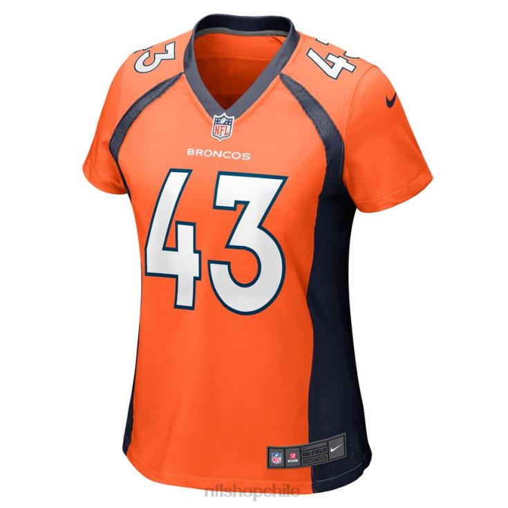 ropa NFL camiseta de jugador de juego naranja kana'i mauga de los denver broncos nike mujer 20DRH6004 - Image 2