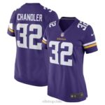 ropa NFL camiseta de jugador de juego púrpura de ty chandler de los minnesota vikings mujer 20DRH5261