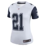 ropa NFL camiseta de jugador de leyenda de los dallas cowboys ezekiel elliott nike color blanco mujer 20DRH1990 - Image 2