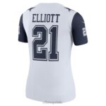 ropa NFL camiseta de jugador de leyenda de los dallas cowboys ezekiel elliott nike color blanco mujer 20DRH1990 - Image 3