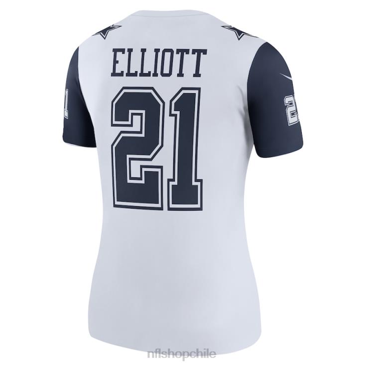 ropa NFL camiseta de jugador de leyenda de los dallas cowboys ezekiel elliott nike color blanco mujer 20DRH1990 - Image 3