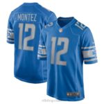 ropa NFL camiseta de jugador de local azul de los leones de detroit steven montez nike hombres 20DRH5699