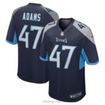 ropa NFL camiseta de jugador de local azul marino de andrew adams de los titanes de tennessee nike hombres 20DRH6560