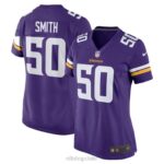 ropa NFL camiseta de jugador de local morada de tj smith de los minnesota vikings mujer 20DRH5222