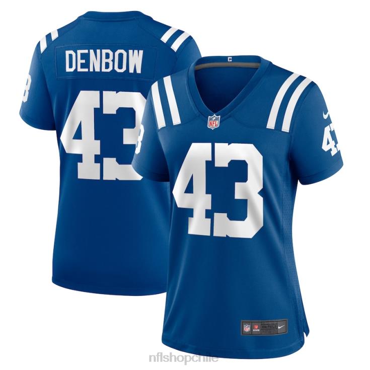 ropa NFL camiseta de jugador nike royal game trevor denbow de los colts de indianapolis mujer 20DRH6599 - Image 1