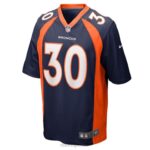 ropa NFL camiseta de jugador retirado de los denver broncos terrell davis nike azul marino hombres 20DRH1147 - Image 2