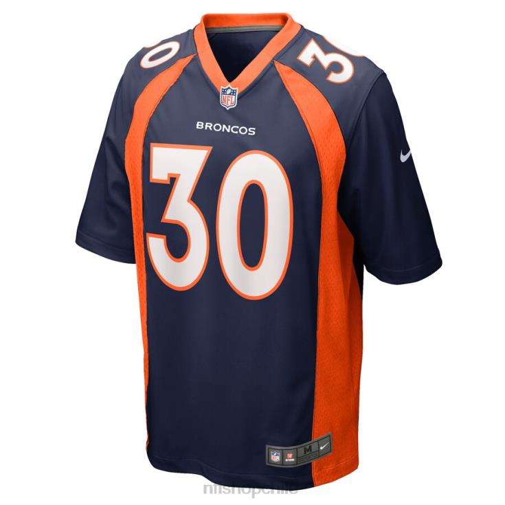 ropa NFL camiseta de jugador retirado de los denver broncos terrell davis nike azul marino hombres 20DRH1147 - Image 2