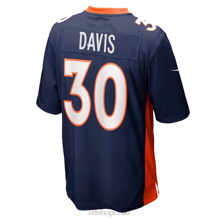 ropa NFL camiseta de jugador retirado de los denver broncos terrell davis nike azul marino hombres 20DRH1147 - Image 3