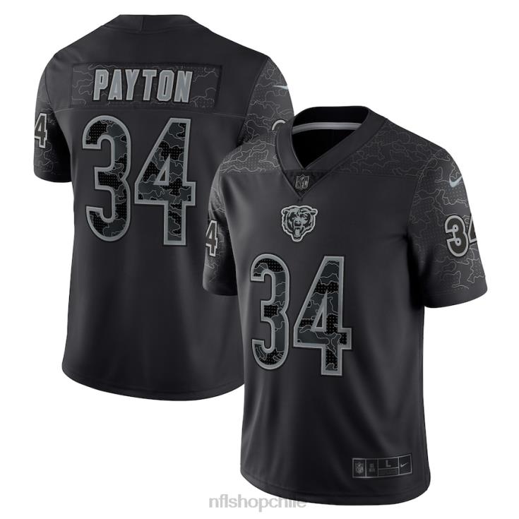 ropa NFL camiseta de los osos de chicago de walter payton nike jugador retirado negro rflctv limitada hombres 20DRH2179 - Image 1